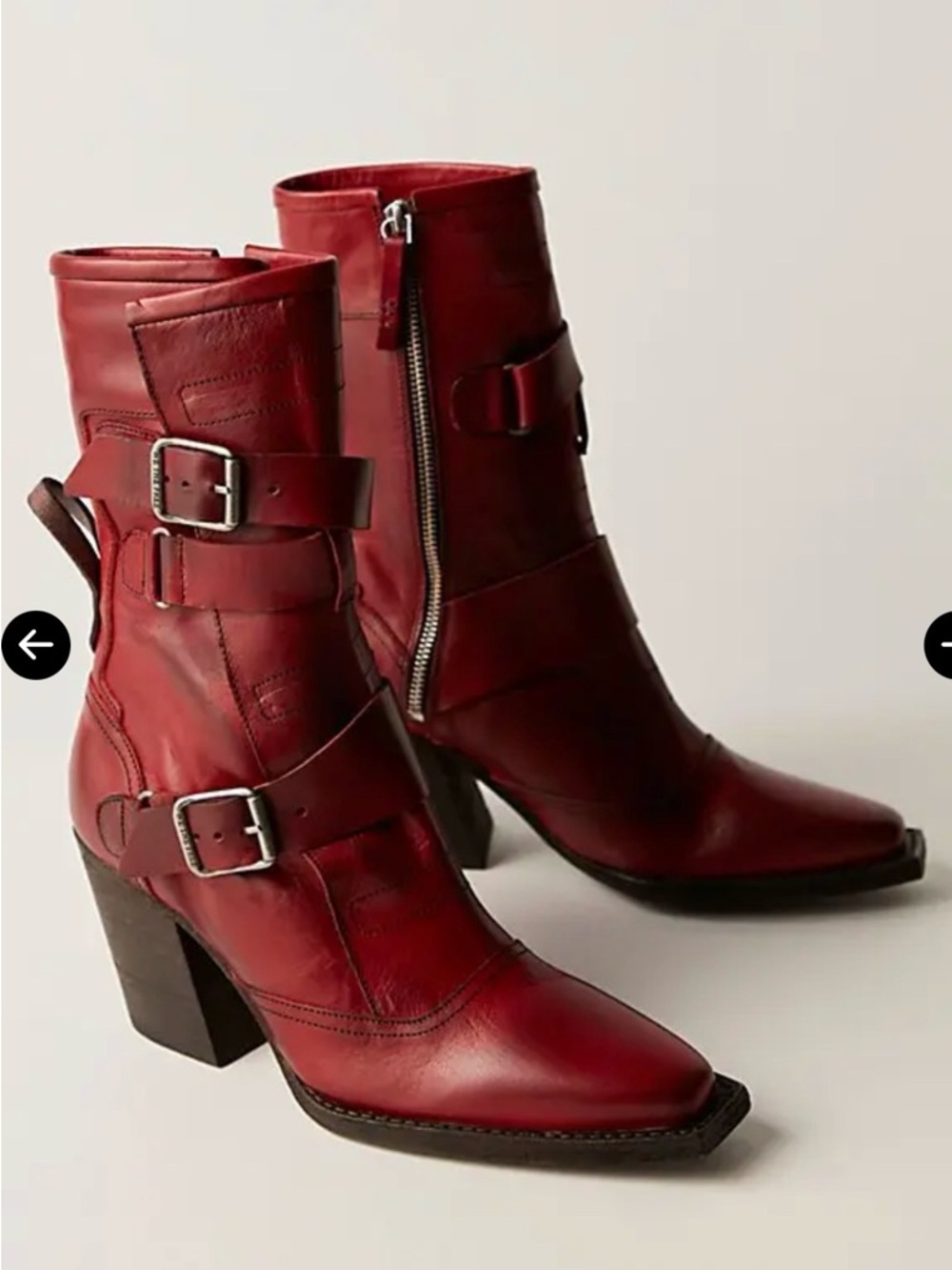 Free People leather - Carter belted boots - Picture 3 of 5